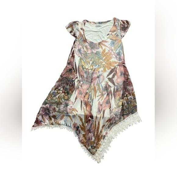 Elena Baldi 100% Silk Dress Made In Italy Floral Multi Coloured Size Small EUC - Picture 5 of 8